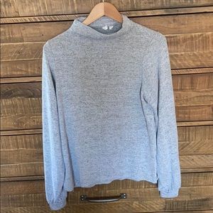 GAP high neck relaxed fit long sleeve blouse top